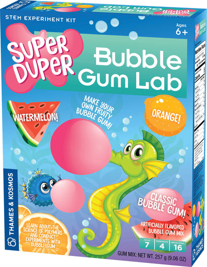 Thames & Kosmos Super Duper Bubble Gum Lab STEM Experiment & Activity Kit | Make Your Own Yummy Bubble Gum in 3 Flavors! | Learn About Science