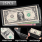 25PCS Clear Banknote Holders - Top-Load Hard Bill Currency PVC Holders 6.6"x2.8" Sleeves Display Holder for Paper Money Dollar Bill Collection