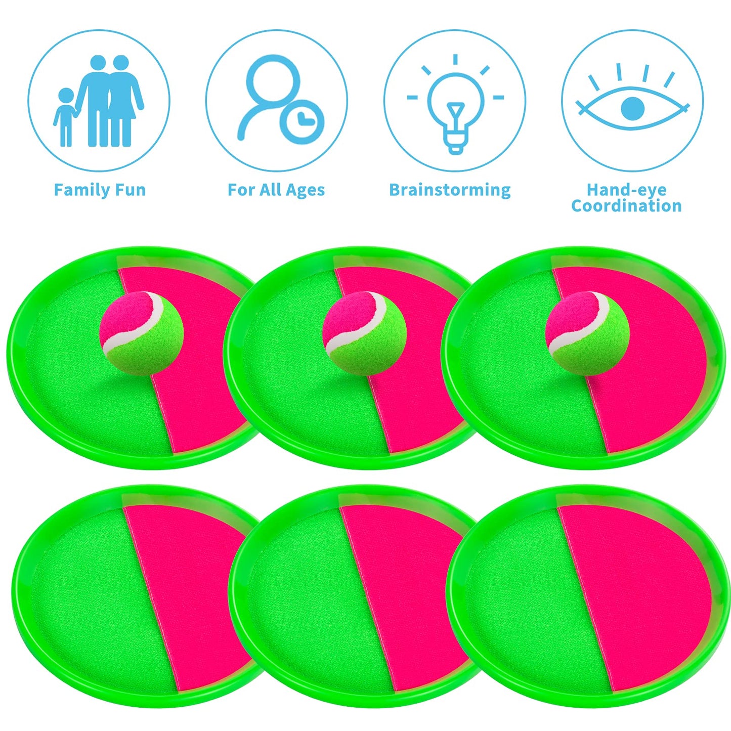 Beach Toys, Toss and Catch Ball Set, Outdoor Games, Beach Games for Kids