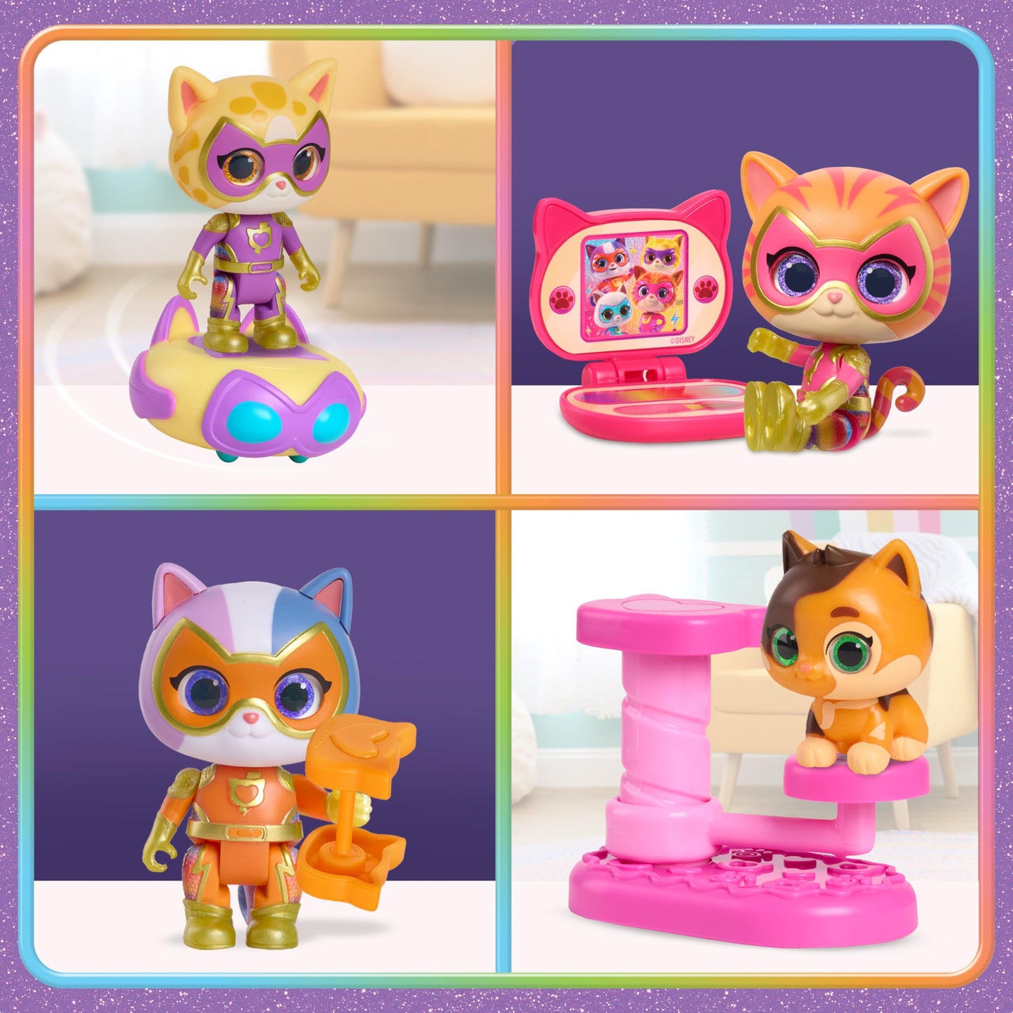 Disney Jr. SuperKitties Kittydale Figure Set with Accessories