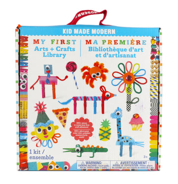 Kid Made Modern My First Arts & Crafts Set for Kids Ages 3 4 5 6 7 8+ - Ideal Preschool Craft Kits for Boys & Girls Toddler - 200+ Pieces Bulk Craft