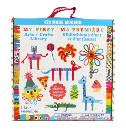 Kid Made Modern My First Arts & Crafts Set for Kids Ages 3 4 5 6 7 8+ - Ideal Preschool Craft Kits for Boys & Girls Toddler - 200+ Pieces Bulk Craft