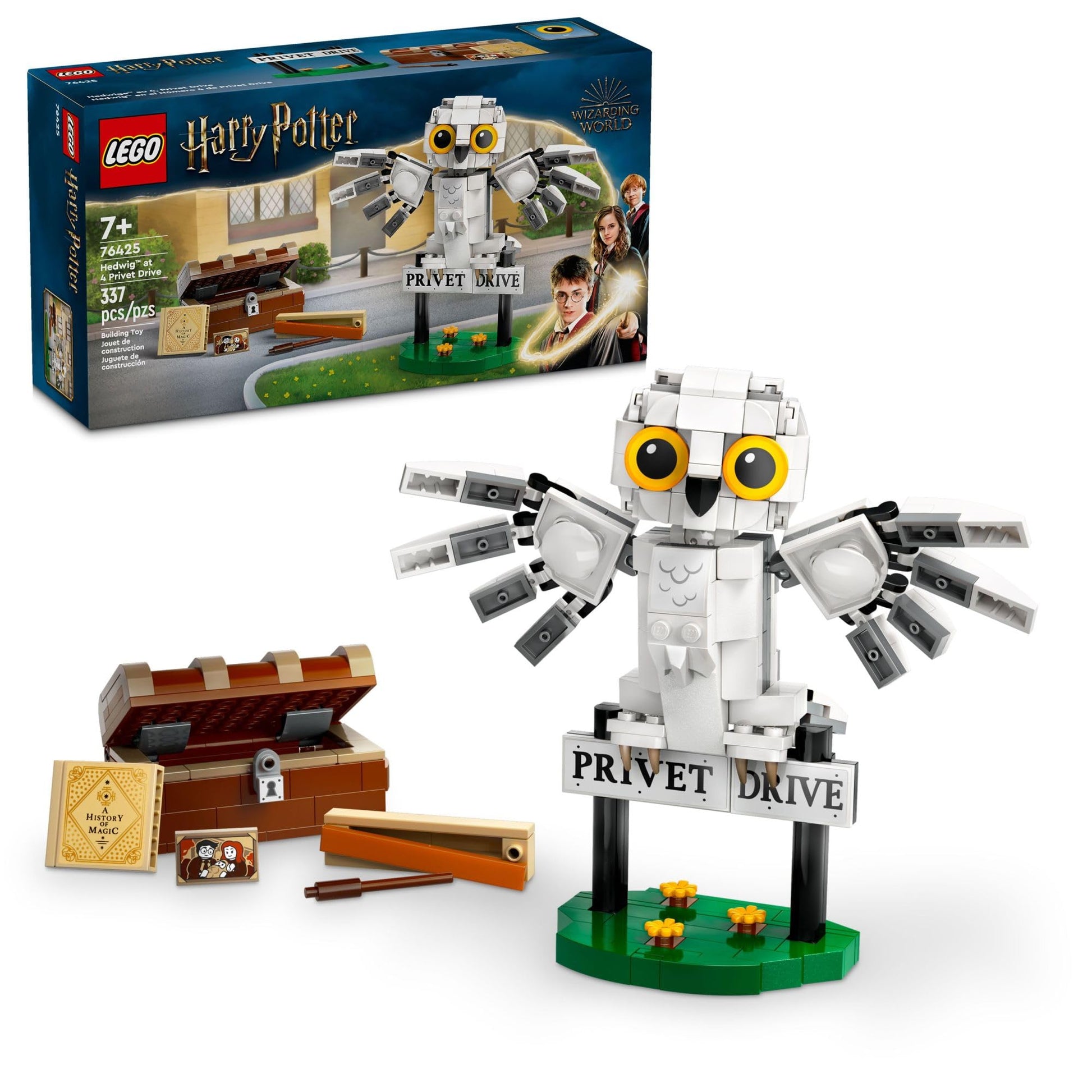 LEGO Harry Potter Hedwig at 4 Privet Drive, Buildable Fantasy Toy with a Harry Potter Owl Figure, Harry Potter Toy for Independent Play, Harry Potter