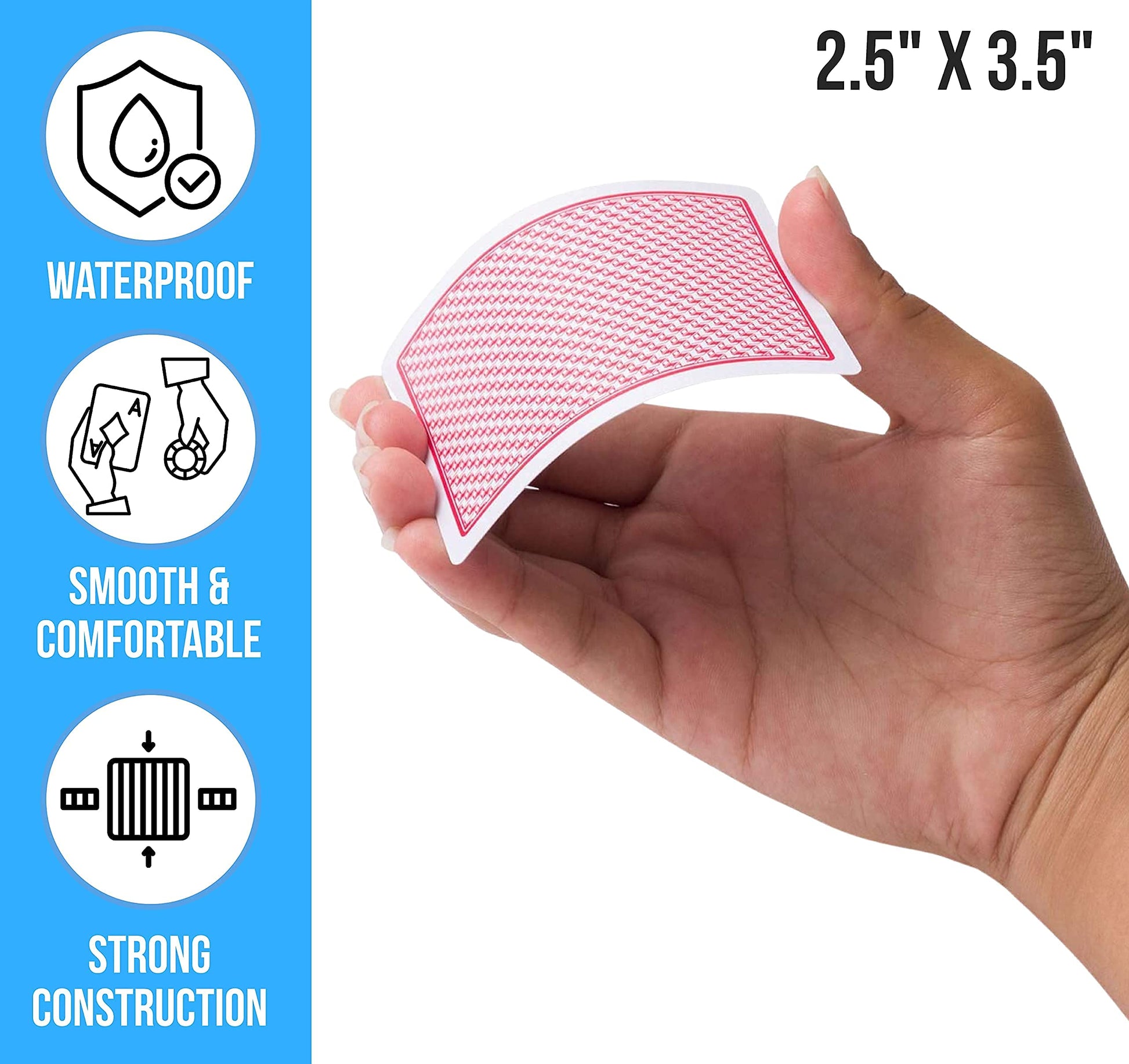 Regal Games Monaco Elite 100% Plastic Premium Waterproof Poker Size Playing Cards (2 Pack)
