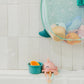 Copper Pearl Oceana Extra-Large Mesh Bath Toy Holder with Suction Cups: Quick-Dry Bath Toy Storage Net for Bathtub