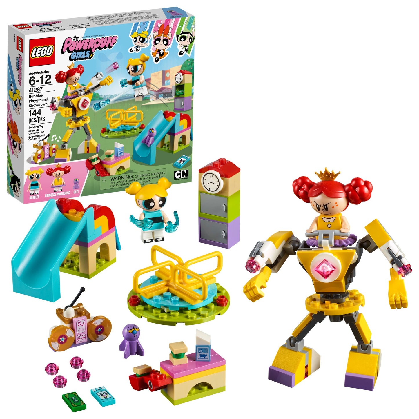 LEGO The Powerpuff Girls Bubbles’ Playground Showdown 41287 Building Kit (144 Pieces)