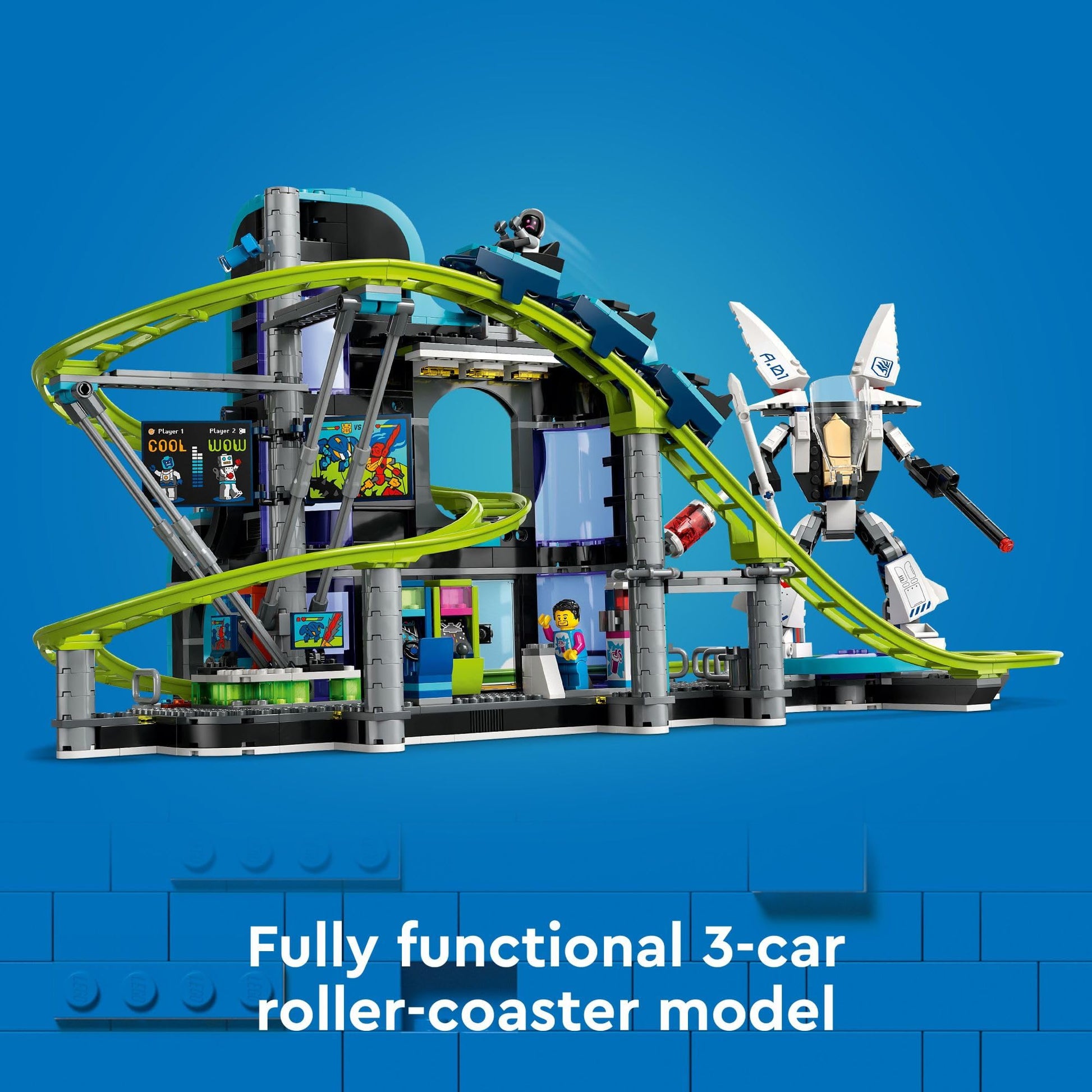 LEGO City Robot World Roller Coaster Building Set - Kids Engineering Toy with Posable Mech Suit for Boys & Girls, Ages 8+ - Gift Ideas for Christmas