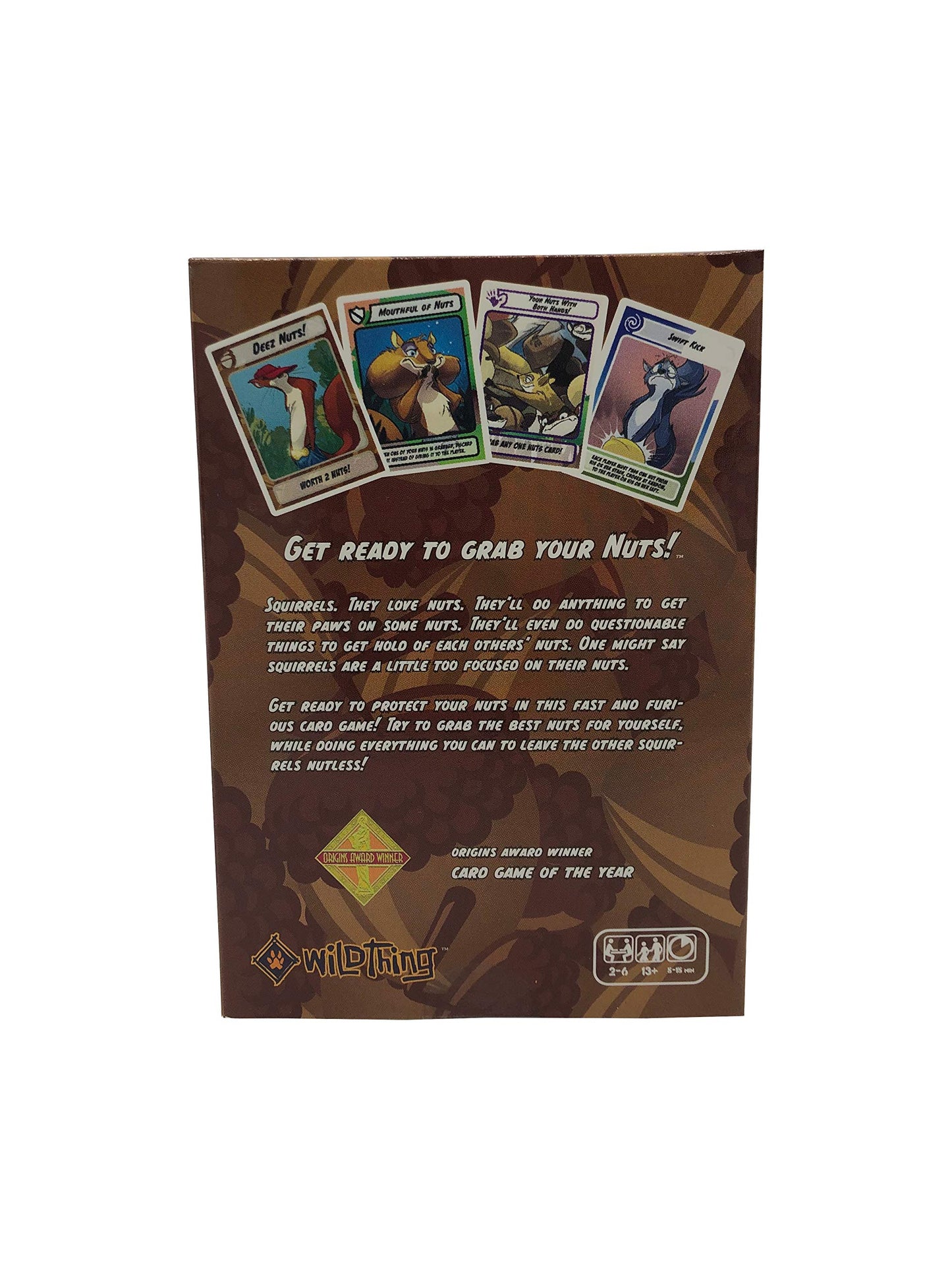Sandstorm Nuts- A Nut Grabbing Card Game Against Squirrels for 2-6 Players, Ages 13+