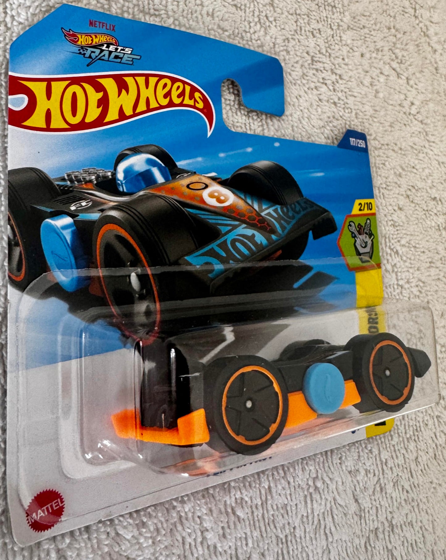 Hot Wheels Flippin Fast [Black & Orange], Experimotors 2/10, 117/250, 1:64 Scale Diecast Car