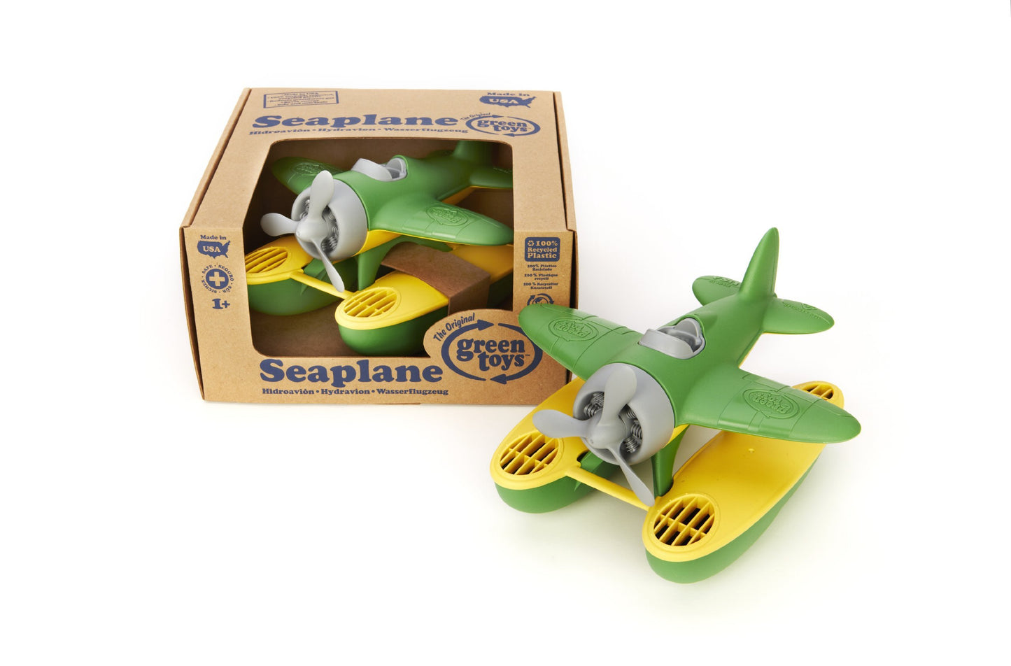 Green Toys Seaplane in Green Color - Bpa Free, Phthalate Free Floatplane for Improving Pincers Grip. Toys and Games