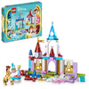 LEGO Disney Princess Creative Castles 43219, Castle Playset with Belle and Cinderella Mini-Dolls and Bricks Sorting Box, Travel Toys for Girls and