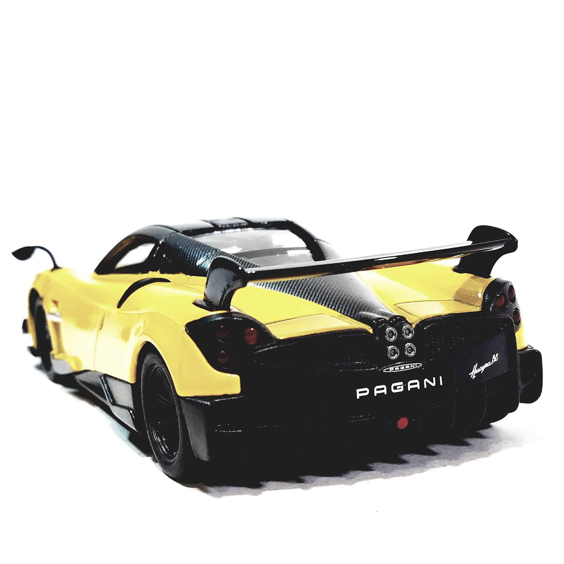 KiNSMART - 2016 Pagani Huayra BC 5" 1:38 Scale Die Cast Metal Model Toy Car w/Pullback Action (Yellow)