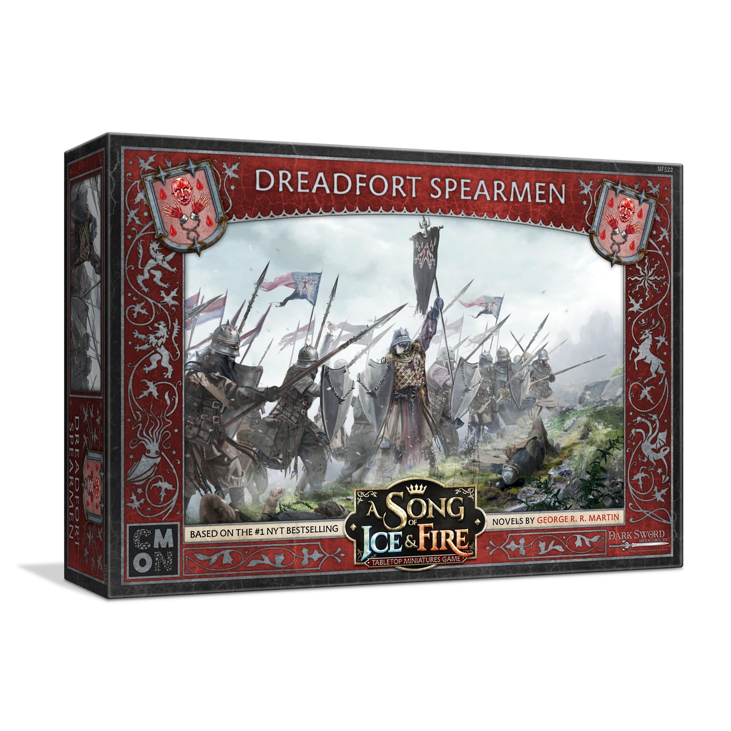 CMON A Song of Ice and Fire Tabletop Miniatures Game Dreadfort Spearmen Unit Box - Loyalty Forged in The Frigid North, Strategy Game for Adults, Ages