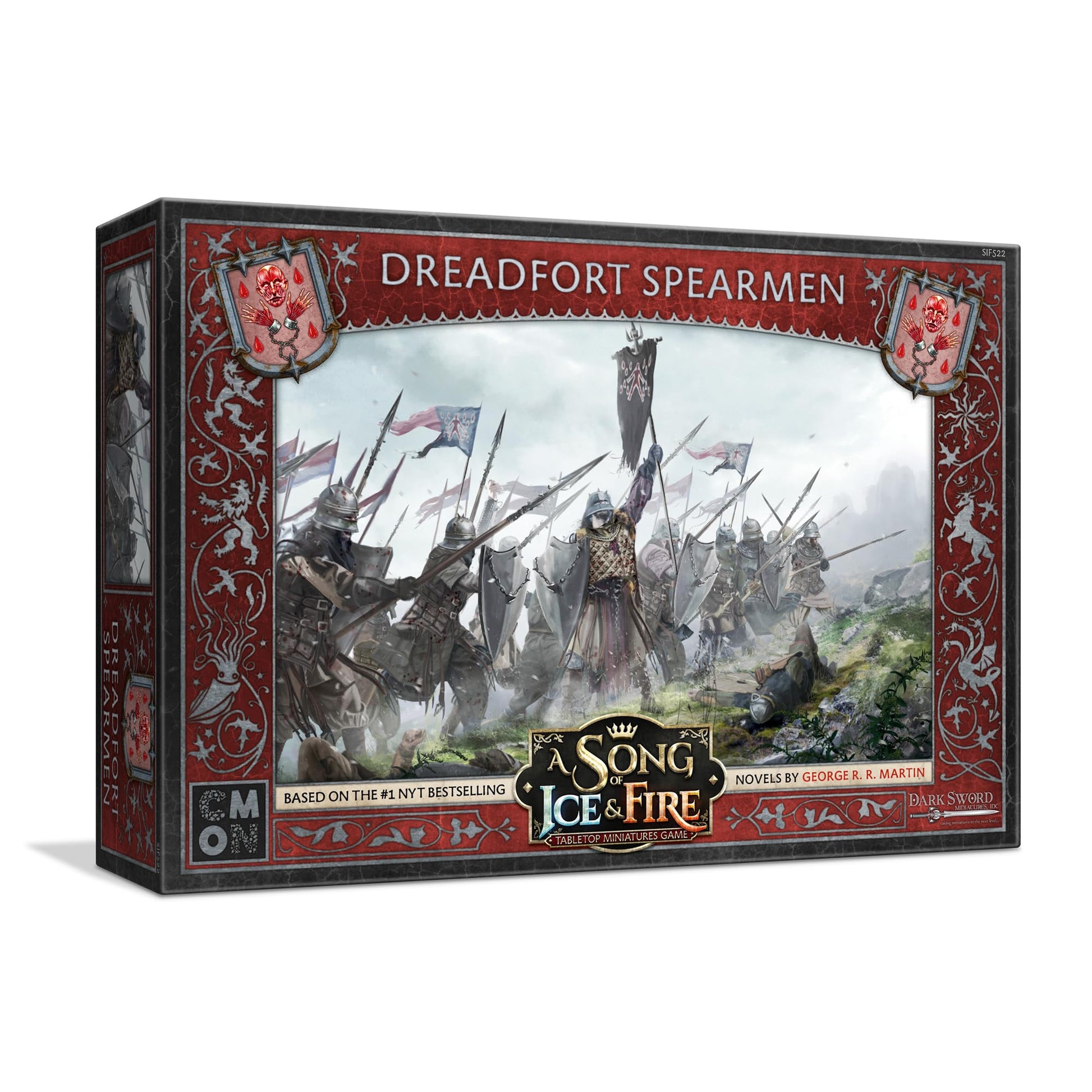 CMON A Song of Ice and Fire Tabletop Miniatures Game Dreadfort Spearmen Unit Box - Loyalty Forged in The Frigid North, Strategy Game for Adults, Ages