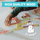 Chuckle & Roar Wooden Double-Sided Domino Set - 28 Piece, Metal Storage Tin, Ages 4 & Up - Animal Matching Board Games for Family Play - Classic Games
