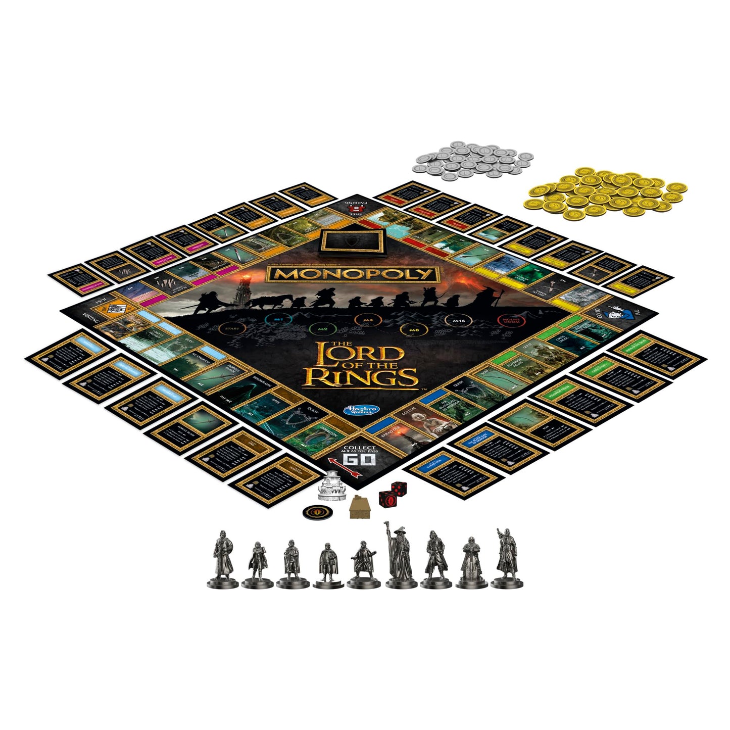 Hasbro Gaming Monopoly: The Lord of The Rings Edition Board Game Inspired by The Movie Trilogy, Play as a Member of The Fellowship, Ages 8 and Up