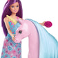 Barbie Mattel Doll & Unicorn Fantasy Playset - Magical Adventure Toy