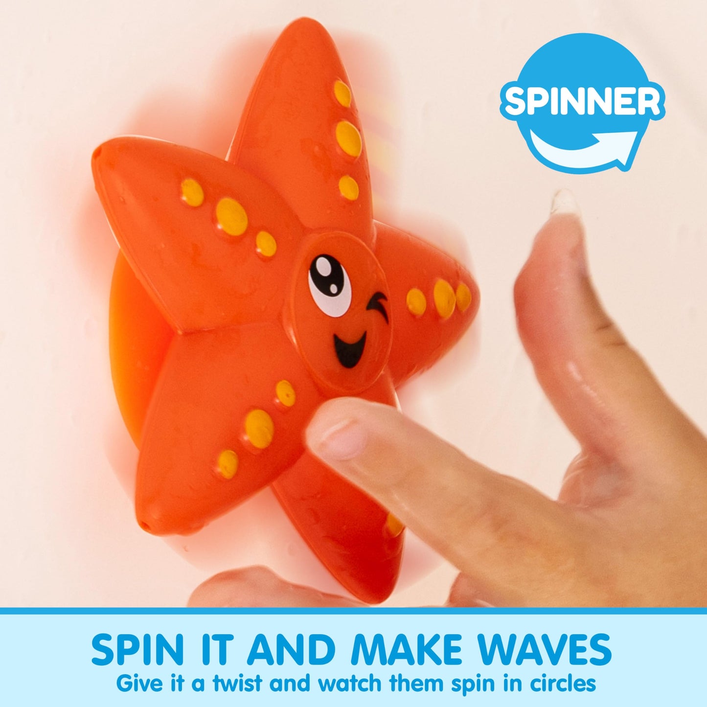 JOYIN Bath Fishing Toy Set for Toddlers - Magnetic Toy with Fishing Rod, Spinning Octopus and Starfish, Wind-up Shark and Turtle - Sensory Development