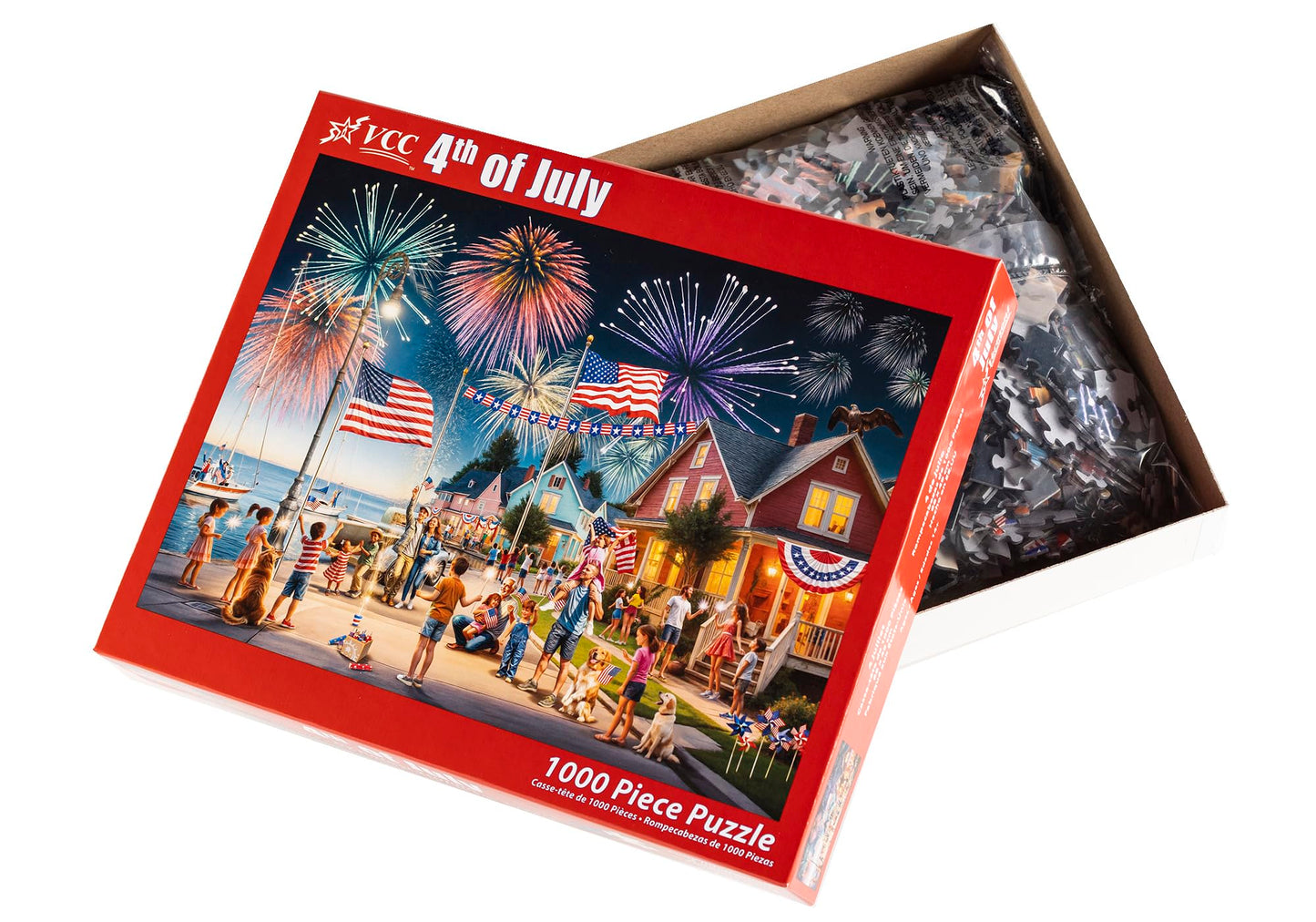 4th of July Jigsaw Puzzle 1000 Piece by Vermont Christmas Company - 4th of July Puzzles with Randomly Shaped Pieces - 26 5/8" x 19 1/4"