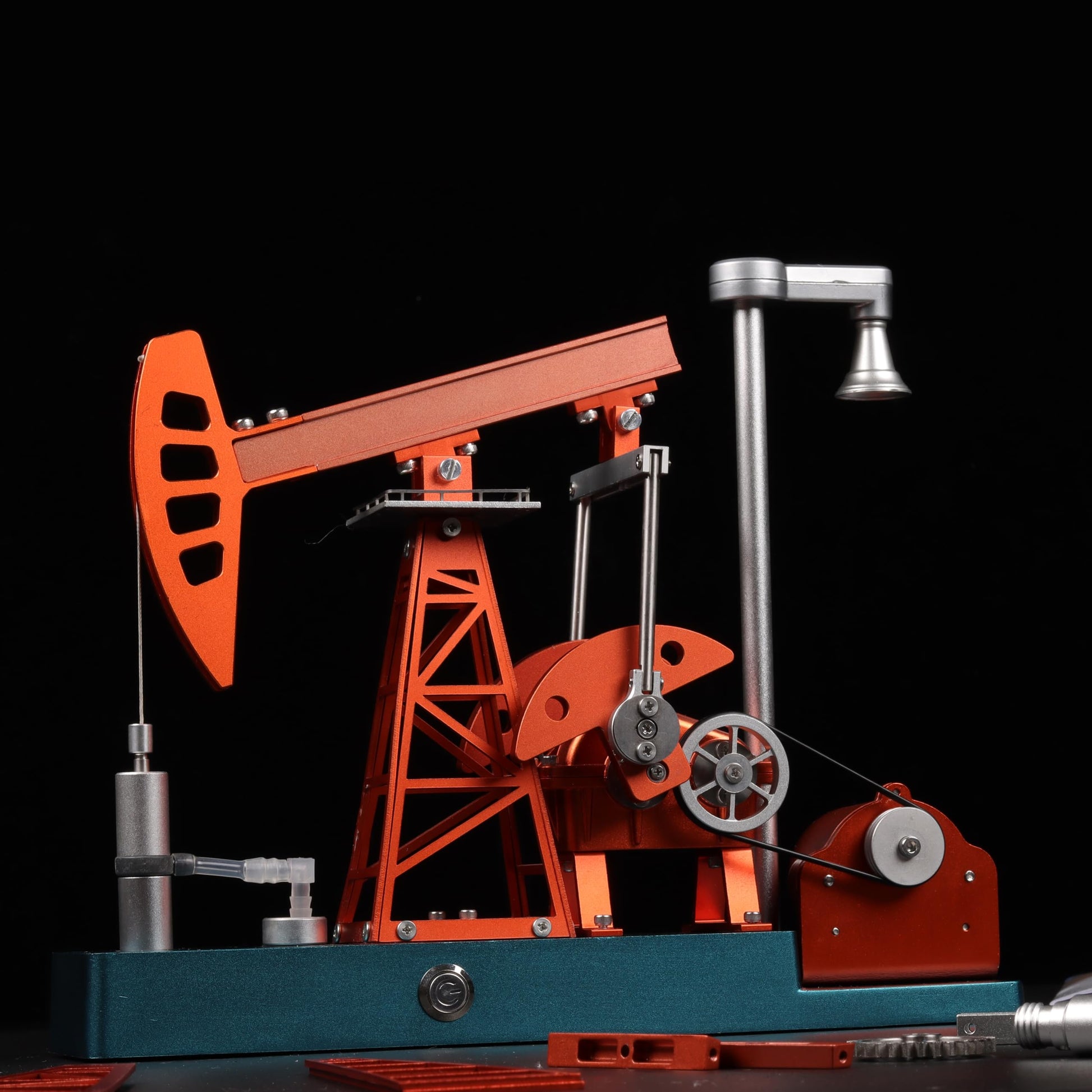 TECHING Pumping Unit Model Kit 219pcs 3D Metal Pumping Unit Model DIY Assembly Model Science Education Gift, orange