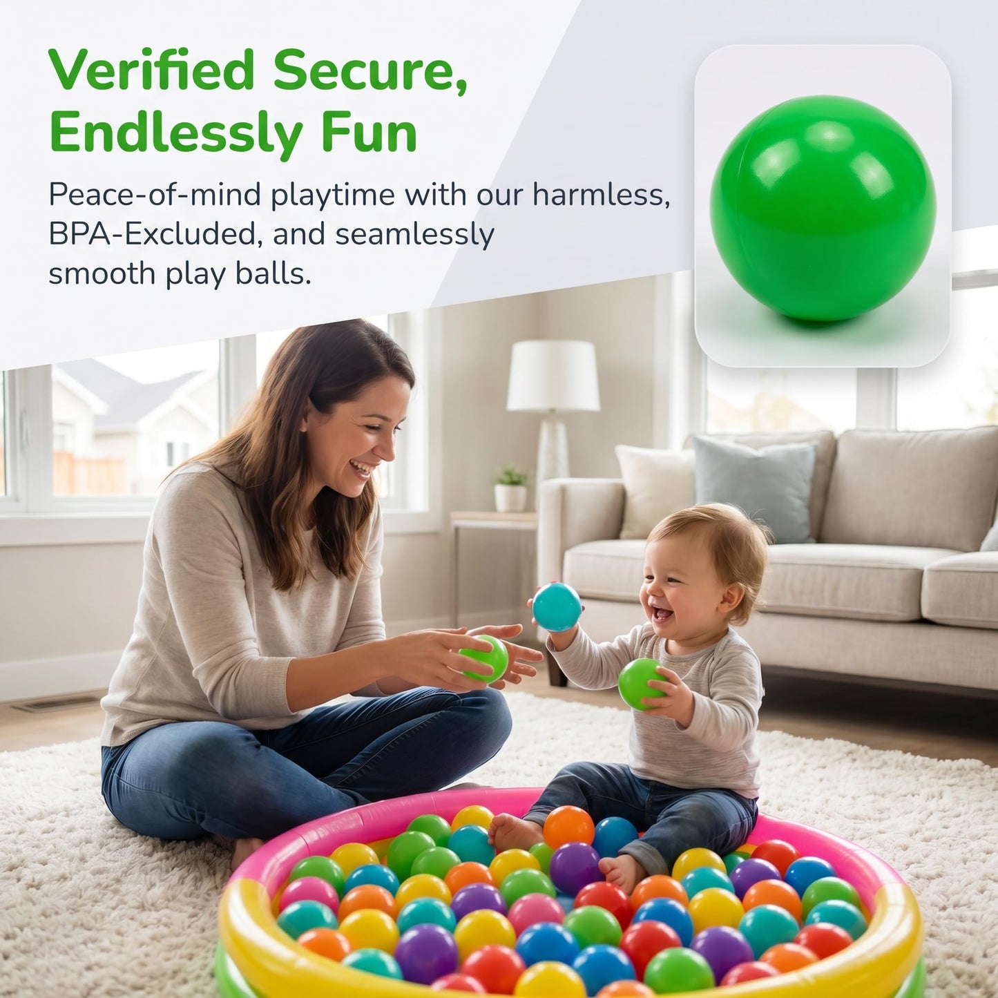 Plastic Ball Pit Balls 50/100/200/400 Pack for Baby Toddler Kids Play