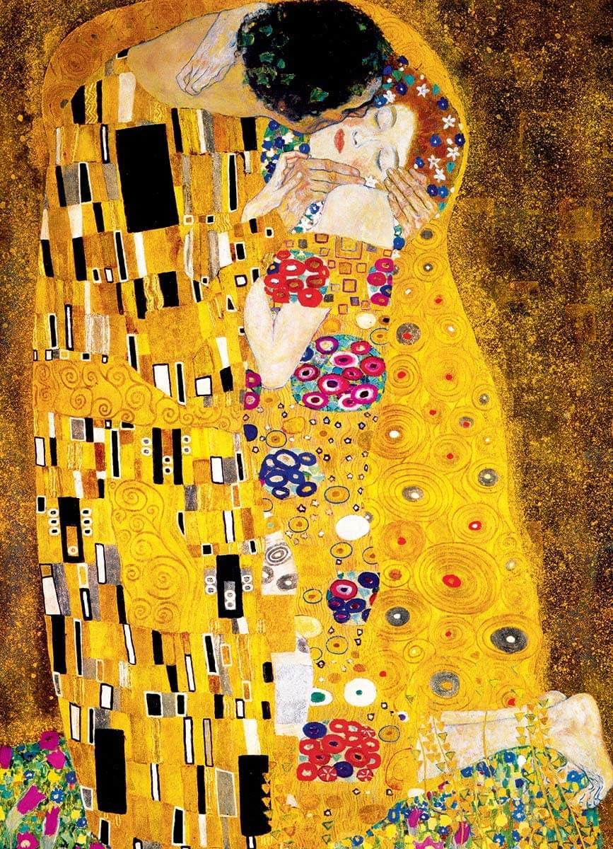 Gustav Klimt The Kiss 1000 Piece Jigsaw Puzzle by Eurographics , Yellow