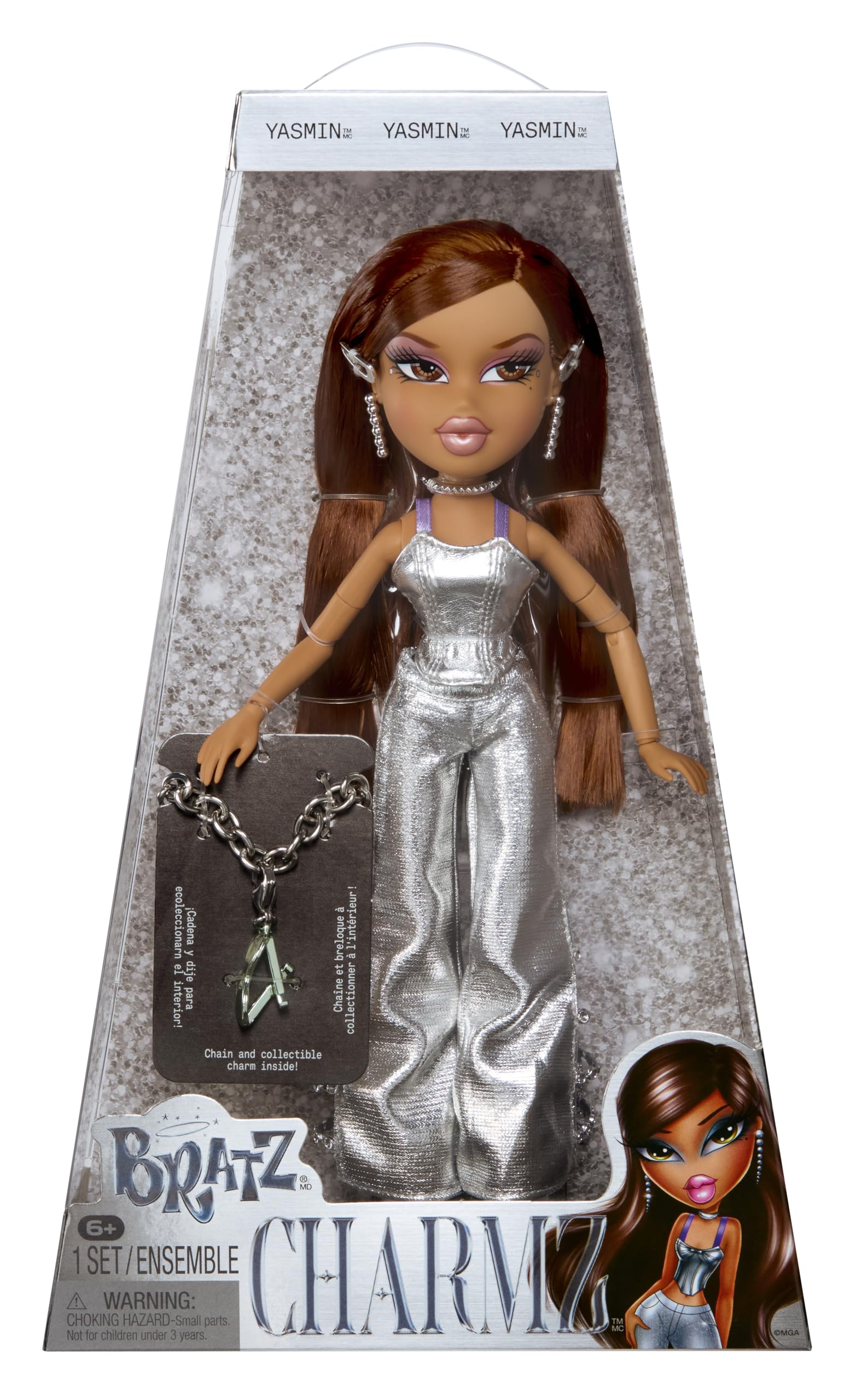 Bratz Charmz Yasmin Fashion Doll with Collectible Charm Bracelet