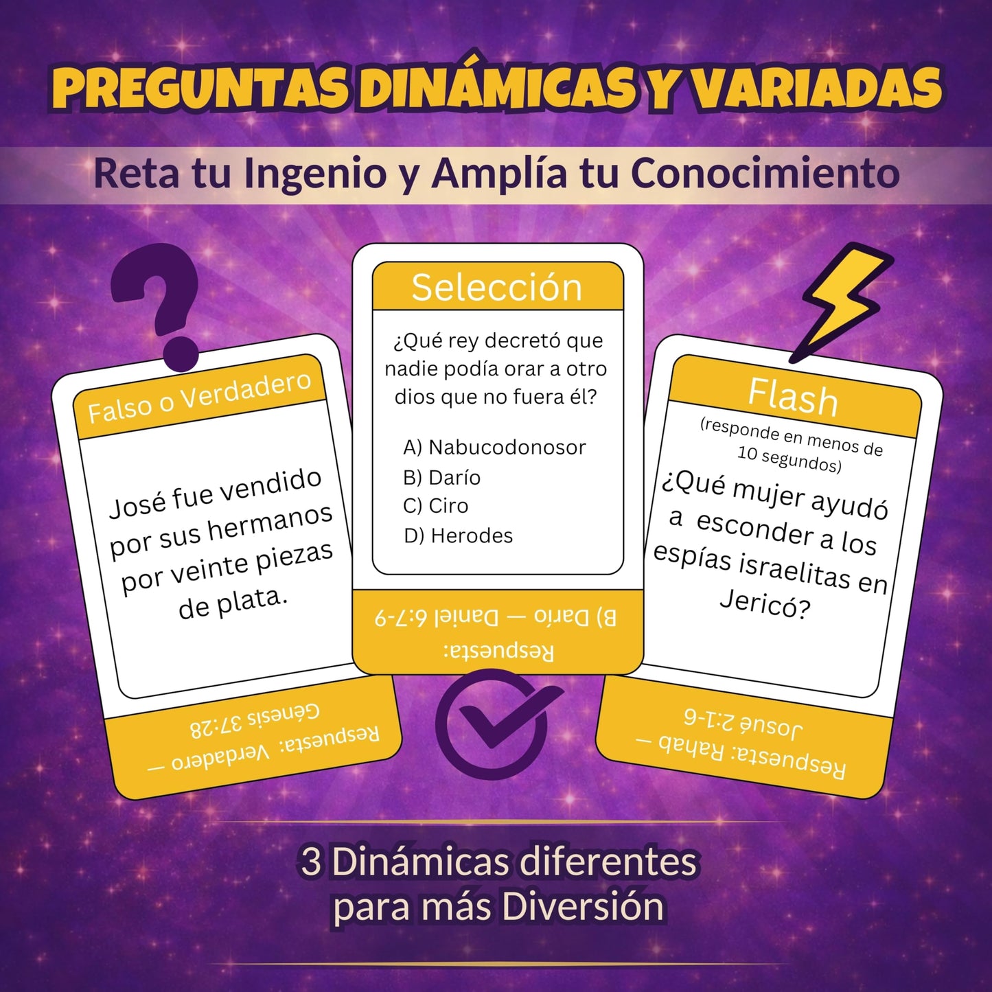 Juego de Cartas Cristiano en español - Trivia Bíblica para Jóvenes y Adultos - Regalo cristiano en español - Juego de Mesa Cristiano Familiar