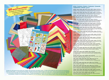 Folia 50915/1 Jumbo Craft Case with 107 Pieces, Huge Selection of Craft Materials for Children and Adults