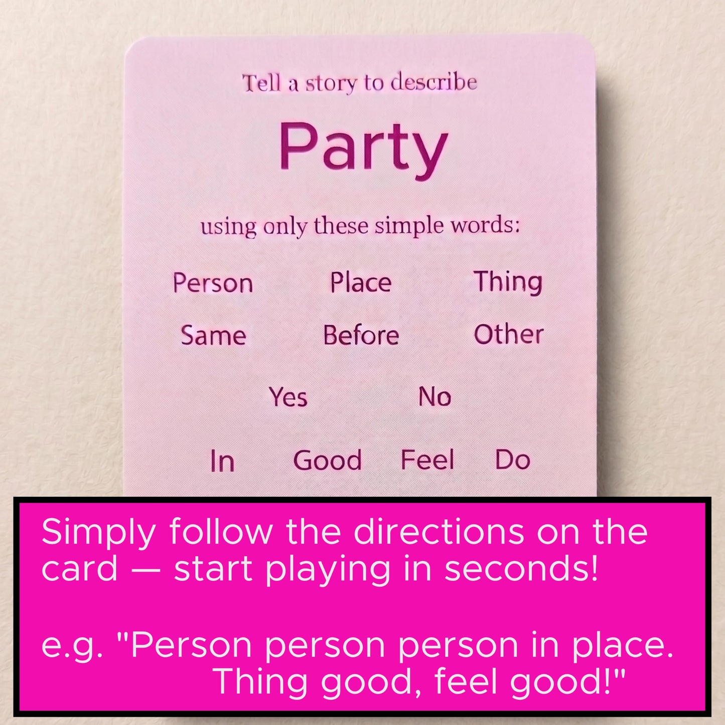Person Do Thing Card Game: The Fast Friendly Game for Couples, Families and Parties | 15+ Mins | 2+ Players | Ages 8+
