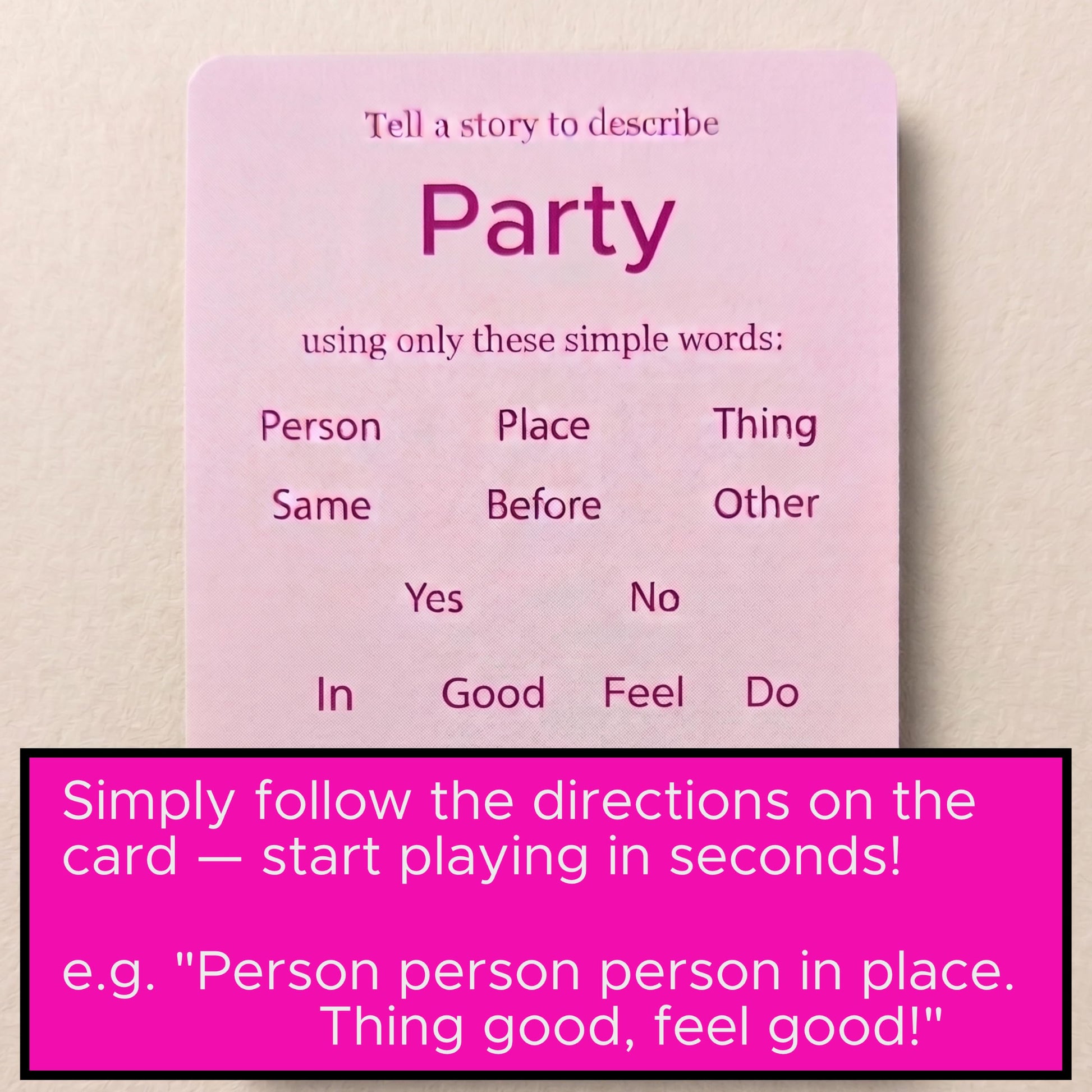 Person Do Thing Card Game: The Fast Friendly Game for Couples, Families and Parties | 15+ Mins | 2+ Players | Ages 8+