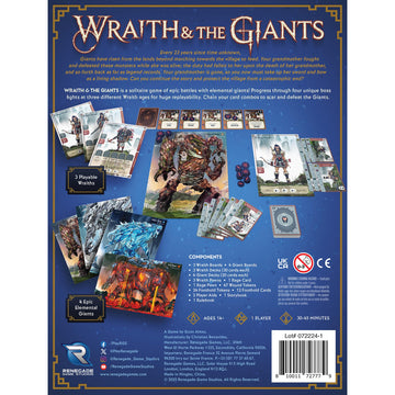 Renegade Game Studios Solo Board Game: Wraith & The Giants Strategy Card Game for Adults, 1 Player, Ages 14+