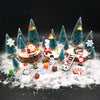EMiEN 45 PCS Miniature Christmas Ornament,Kits for DIY Fairy Garden,Mini Snowman, for Christmas Party Decoration,Micro Landscape Accessories