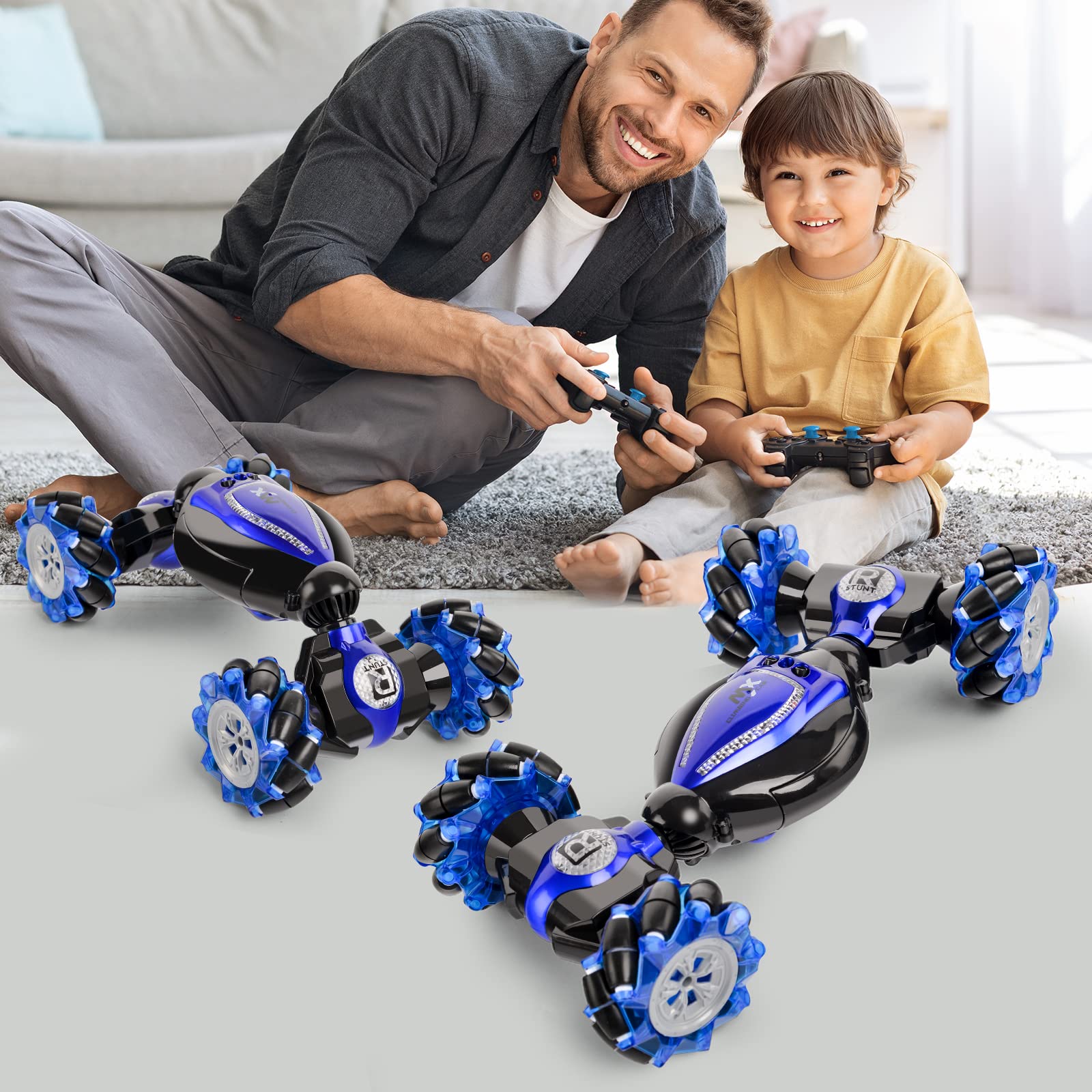 Remote Control Car for Boys 8-12, Gesture & Hand Motion Control RC Car, 360° Spins & Drifting Stunt, All-Terrain 4WD Off-Road, Indoor & Outdoor Toys