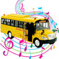 Big Daddy Huge Yellow School Bus with Lights and Cool Openable Doors Pull Back Toy School Bus with Sounds and Songs for Girls, Boys, Toddlers