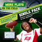 Football Play Wristbands - Youth Quarterback Gear - Wristband Playbook - Softball Wristbands for Signs (Black, Single)
