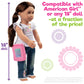 Dress Along Dolly 3pc Tech Set for American 18" Dolls w Cell Phone, Computer Tablet, and Accessory Bag- Premium Durable Metal Construction- Perfect