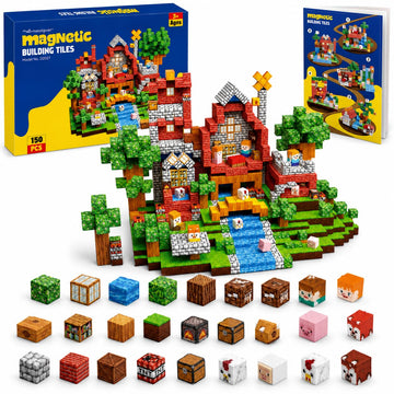 AuroraSynth 150PCS Magnetic Blocks - 0.8in Magnetic Building Blocks Cubes, Magnet Toys for Kids, Stacking Construction Magnets, School STEM Toys