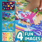 Chuckle & Roar Jigsaw Puzzles for Kids Ages 6+, 100 and 200 Piece, 4 Pack