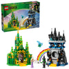 LEGO Wicked Emerald City & Kiamo Ko Castle Building Toy - Elphaba & Glinda Toy Figures, 2 Buildable Playsets, & Flying Monkey Minifigure for Kids