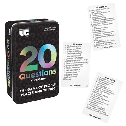 20 Questions Travel Card Game Tin for Teens & Adults, Ages 12+