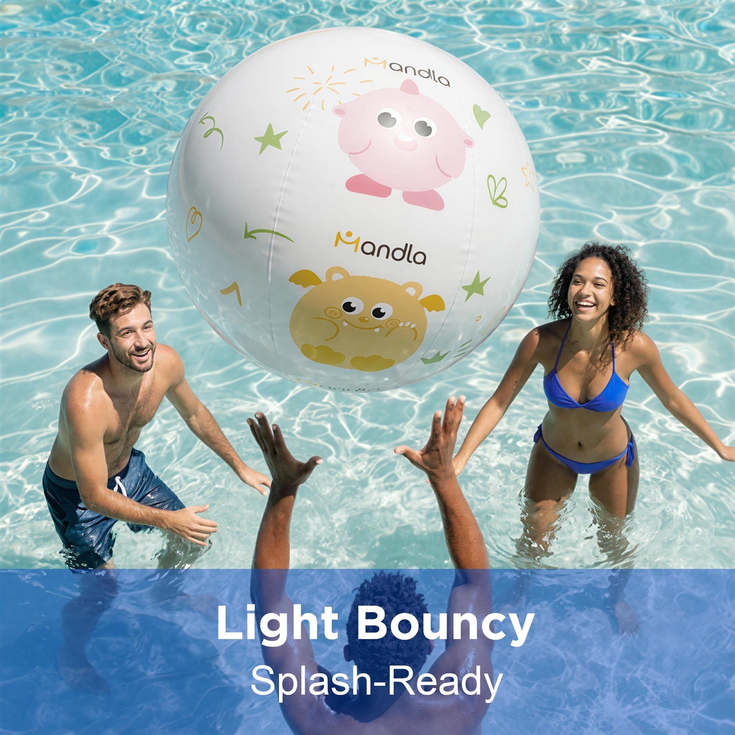 Funscape Kids 31" Giant Beach Ball Toy, Large Inflatable Water Pool Game