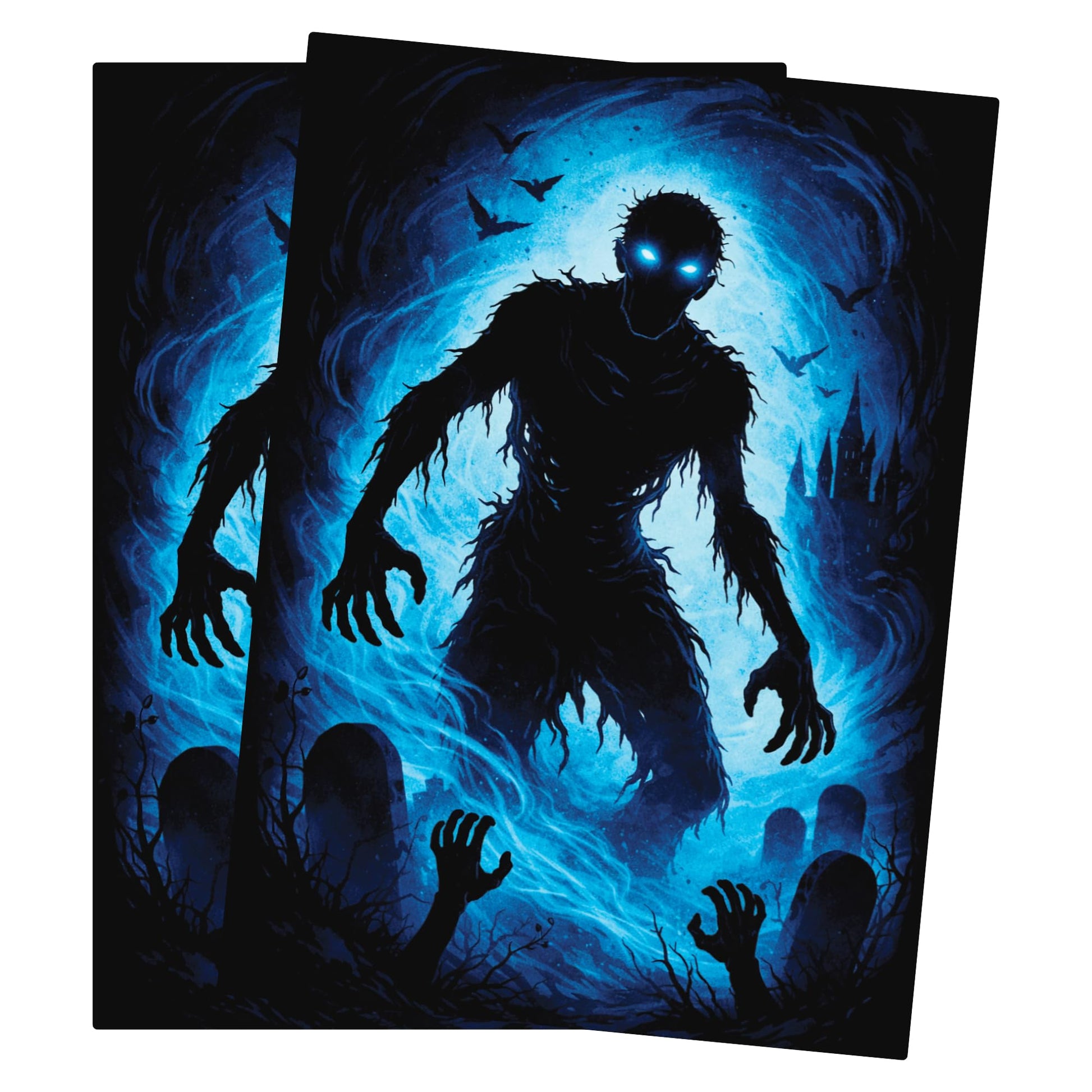 MTG Sleeves by Arcanum Industries, 103 Matte Card Sleeves for Magic The Gathering & TCG - Premium Shuffle Feel & Borderless Art with Black Interior