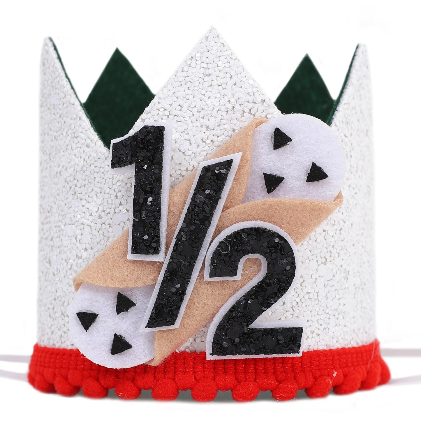 Jissoo Pizza 1/2 Birthday Crown - Holy Cannoli Half Birthday Decorations,Pizzeria Party Hat Photo Props,Pizza Cake Smash 6 Months Party Crown,Sweet