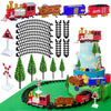 21PCS Train Cake Decorations Train Cake Toppers Train Birthday Party Supplies Mini Train Toys Train Track Traffic for Birthday Railway Steam Train