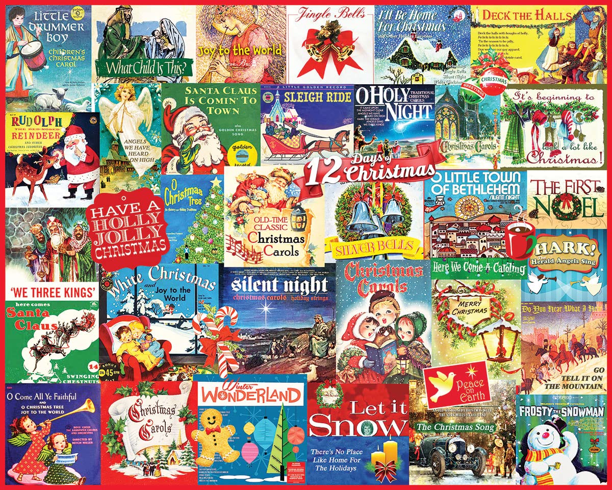 White Mountain 1000 Piece Jigsaw Puzzle Winter Christmas, Chrismas Carols