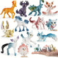 Liberty Imports 12 Pack Fantasy Creatures Figurines Set - Cute Plastic Fairy Animals & Mythical Toy Figures, Mini Unicorn Cake Toppers, Party Favors