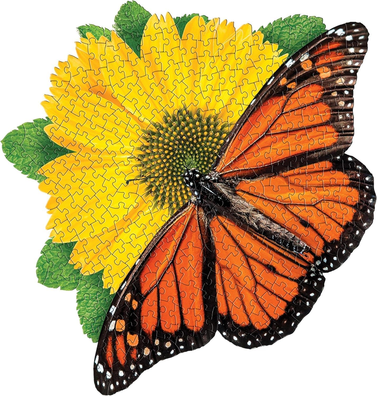 Madd CAPP: I Am Butterfly - 300 Piece Puzzle - Insect-Shaped Jigsaw, 25" X 24" Finished Size, Poster Reference, Educational Fun Facts Booklet