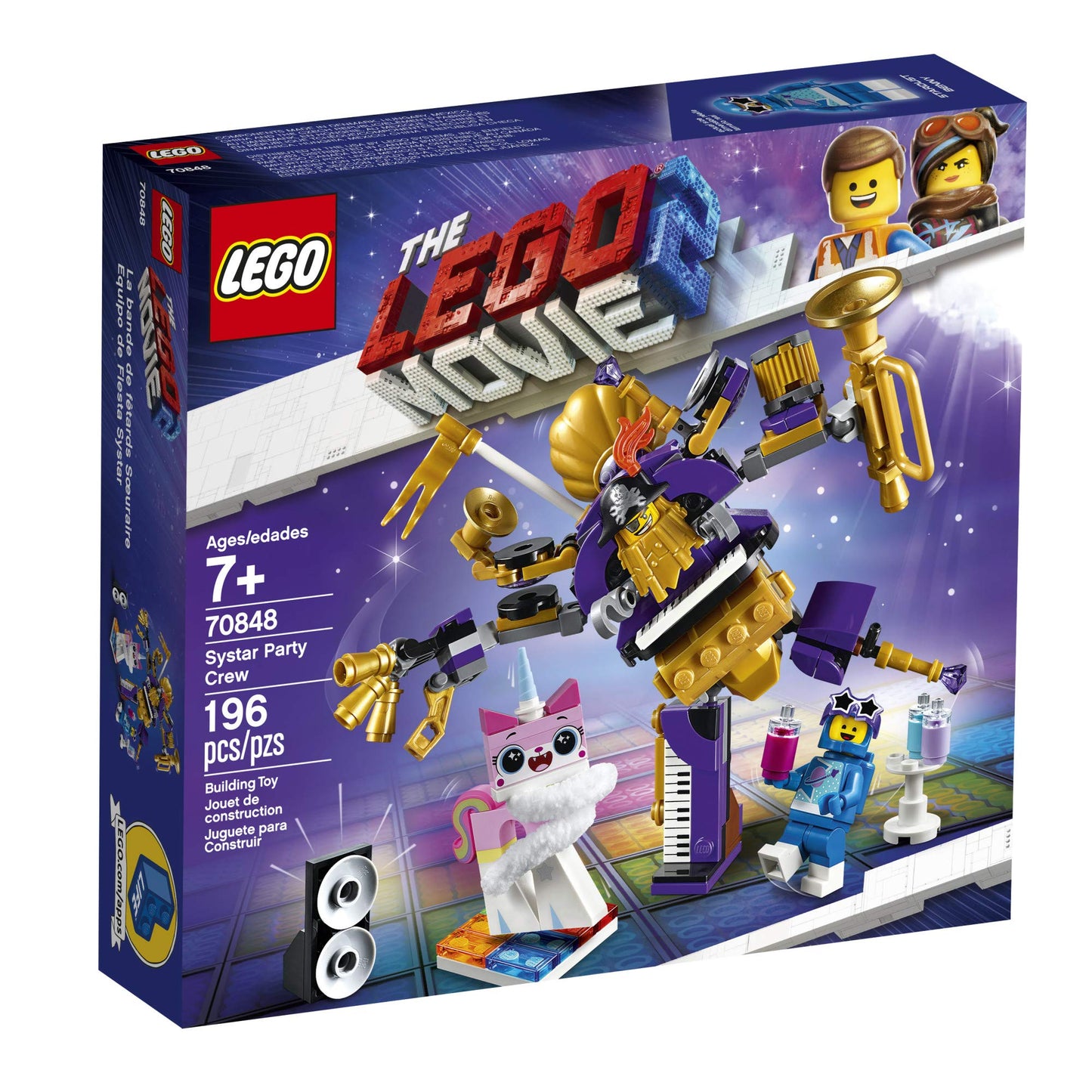 LEGO The Movie 2 Systar Party Crew 70848 Building Kit (196 Pieces)