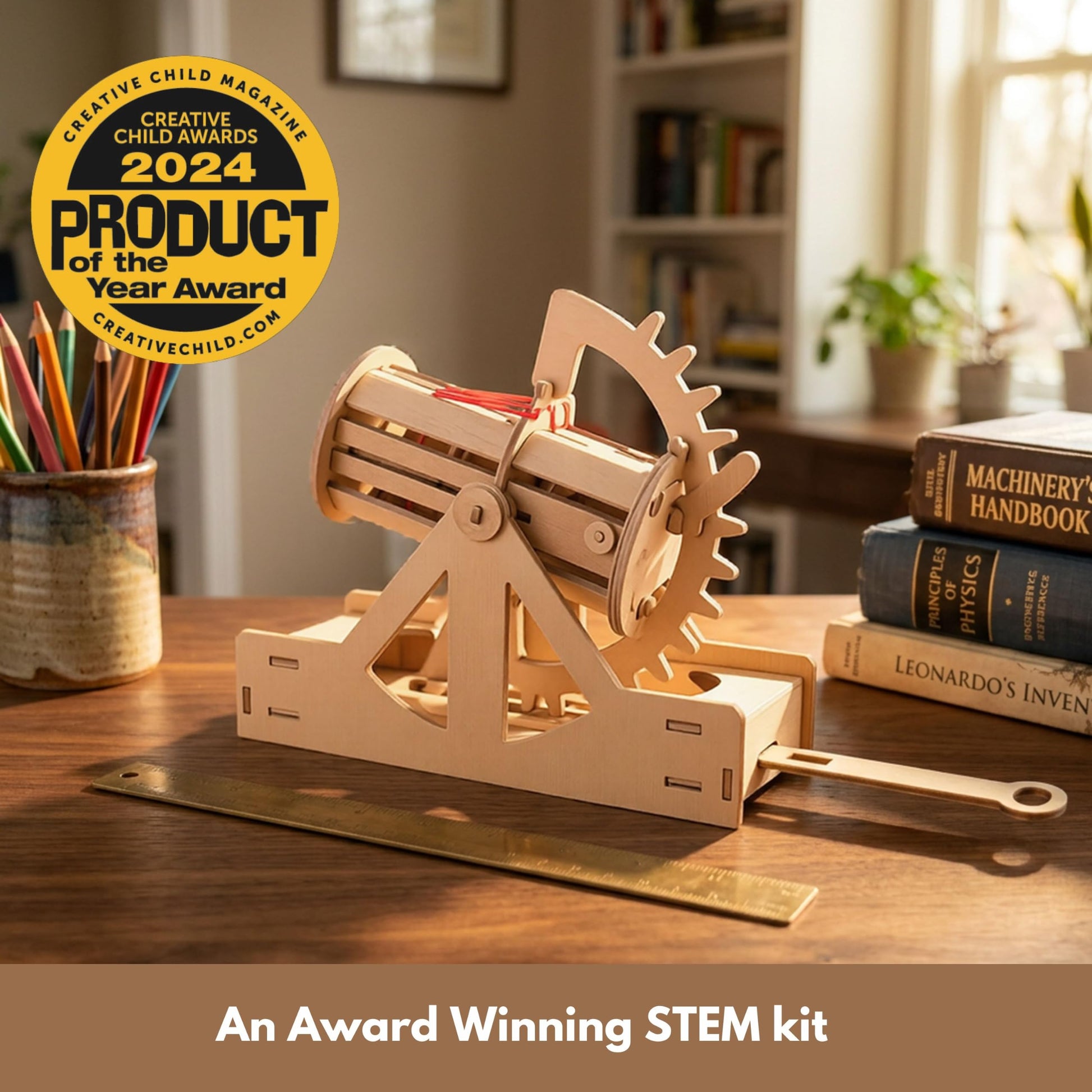 PATHFINDERS STEM Kit - Leonardo da Vinci Bombard | Build Your own Cannon | Science kit for Teens and Adults | Mechanical Engineering Build Model |